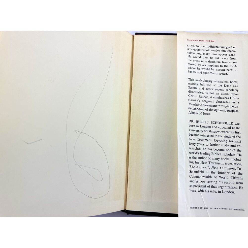 The Passover Plot by Hugh J. Schonfield 1965 HC w Dust Jacket Bernard Geis - Picture 8 of 10